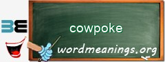WordMeaning blackboard for cowpoke